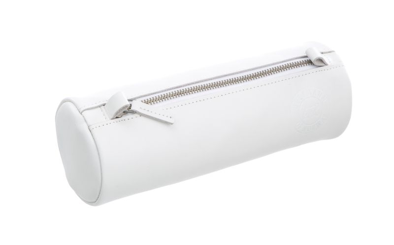 BECKMANN Schlamper Mäppchen Leder Medium White