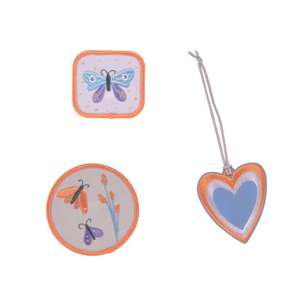 LÄSSIG Anhänger &amp; Patches Set Unique "Butterfly"