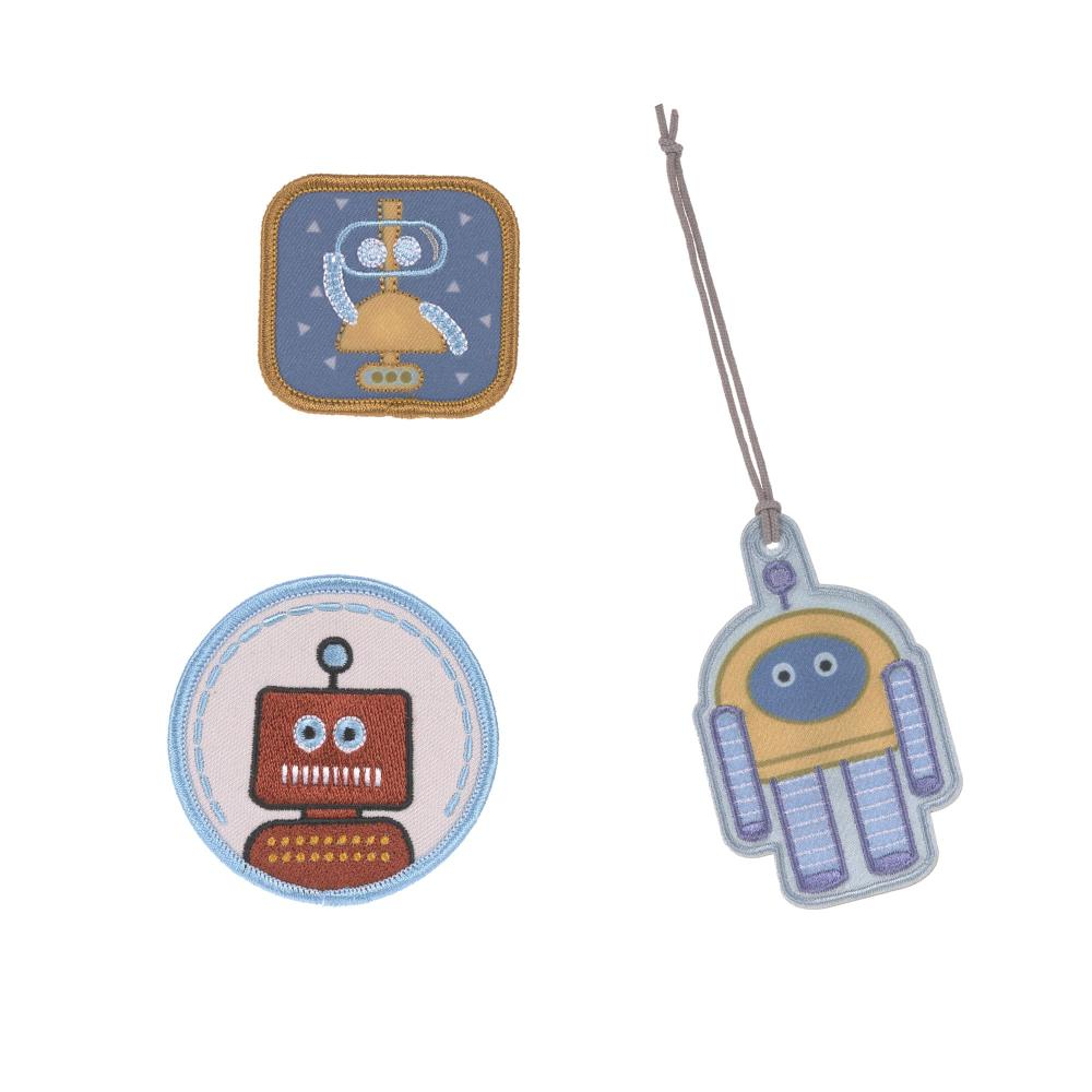 LÄSSIG Anhänger &amp; Patches Set Unique &quot;Robot&quot;