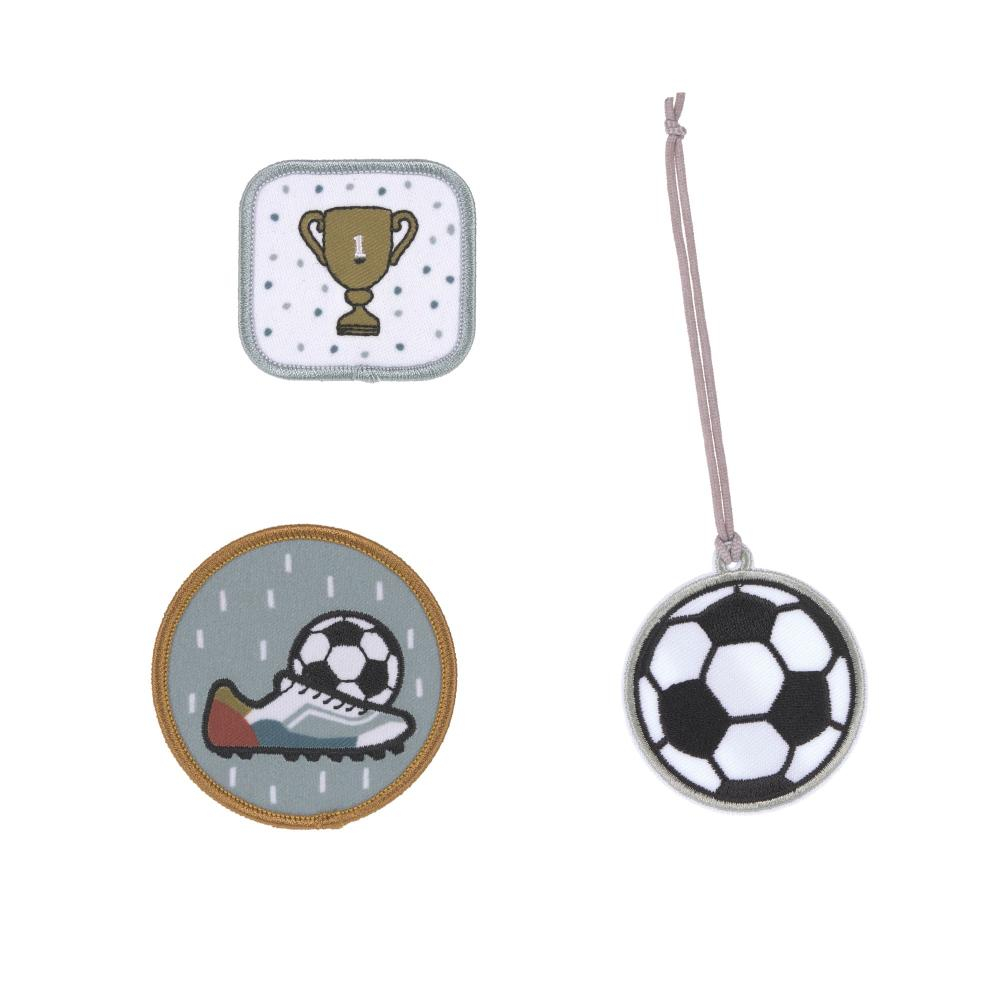 LÄSSIG Anhänger &amp; Patches Set Unique "Football"