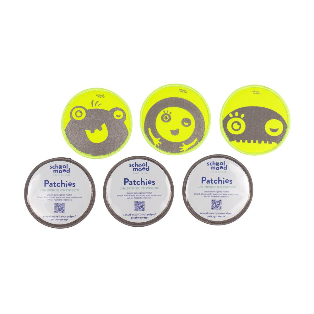 SCHOOL-MOOD Patchie-Set 6-teilig "Yellow Monsters"