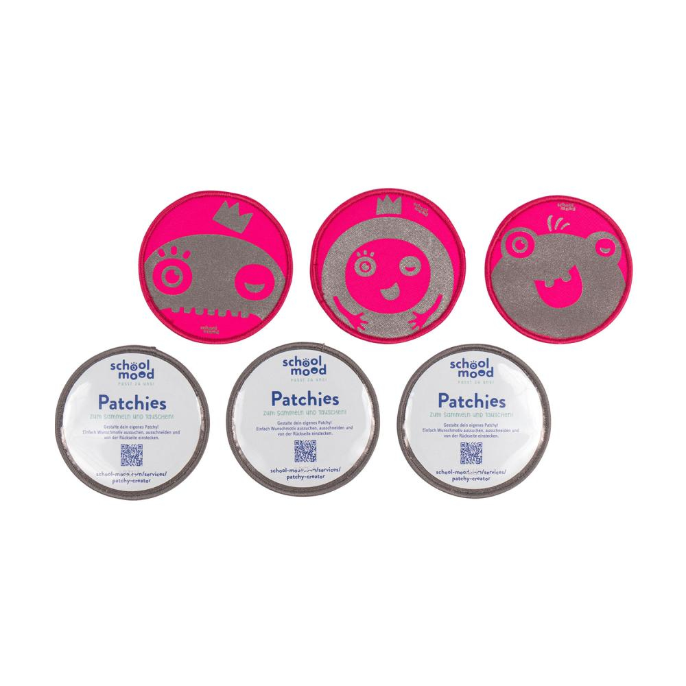 SCHOOL-MOOD Patchie-Set 6-teilig "Pink Monsters"