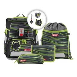 [4047443358141] STEP BY STEP Schulranzen Set SPACE 5-teilig &quot;Wild Cat Chiko&quot;
