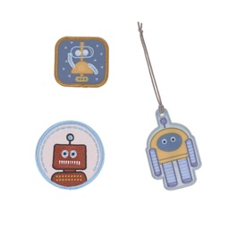 [4042183434964] LÄSSIG Anhänger &amp; Patches Set Unique &quot;Robot&quot;